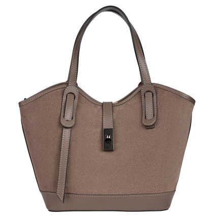 Замшевая женская сумка Virginia Conti темный тауп VC04054dtaupe