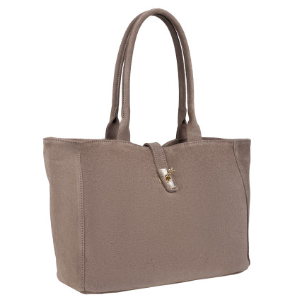 Замшевая женская сумка Virginia Conti темный тауп VC04096dtaupe