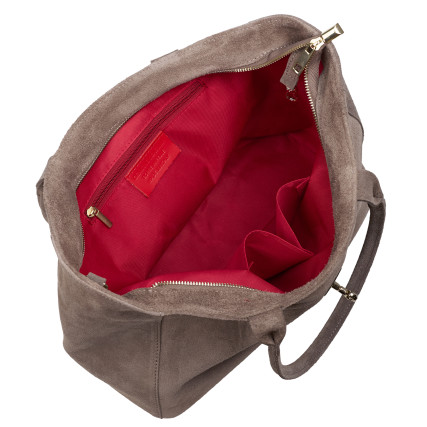 Замшевая женская сумка Virginia Conti темный тауп VC04096dtaupe