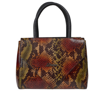 Женская кожаная сумка Desisan черно-зеленая 598-586 змея Женская кожаная сумка Desisan черно-зеленая 598-586 змея