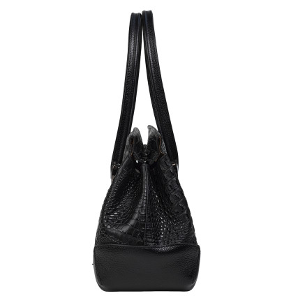 Женская кожаная сумка Desisan черный 7135-1011 кроко