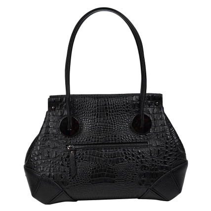 Женская кожаная сумка Desisan черный 7135-1011 кроко