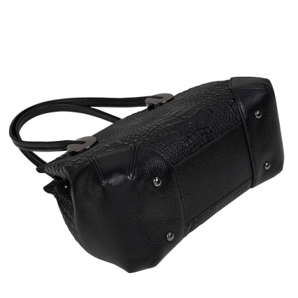 Женская кожаная сумка Desisan черный 7135-1011 кроко