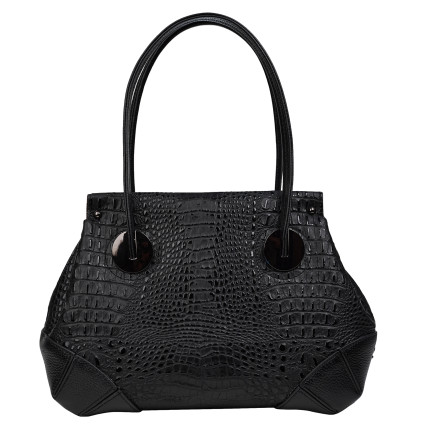 Женская кожаная сумка Desisan черный 7135-1011 кроко