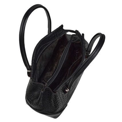 Женская кожаная сумка Desisan черный 7135-1011 кроко