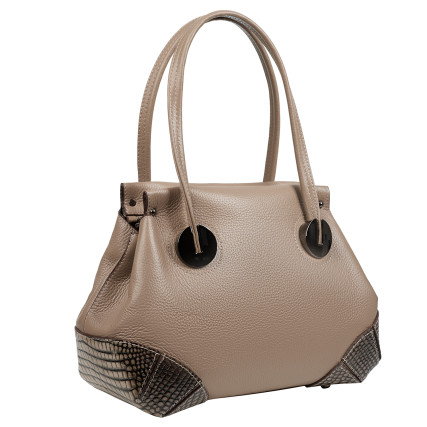 Женская кожаная сумка Desisan капучино 7135-283