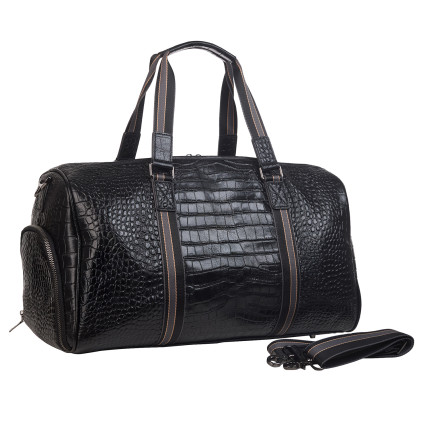 Кожаная дорожная сумка Buffalo Bags черная M4009A – Фото 2