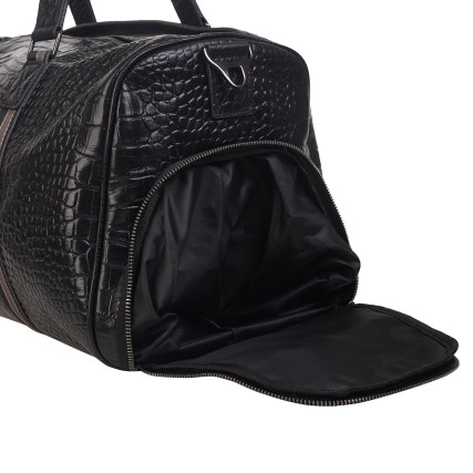 Кожаная дорожная сумка Buffalo Bags черная M4009A – Фото 5