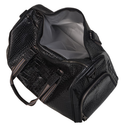 Кожаная дорожная сумка Buffalo Bags черная M4009A – Фото 7