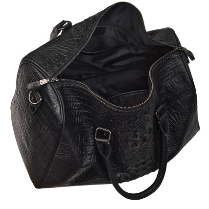 Кожаная дорожная сумка Buffalo Bags черная M4011A – Фото 6