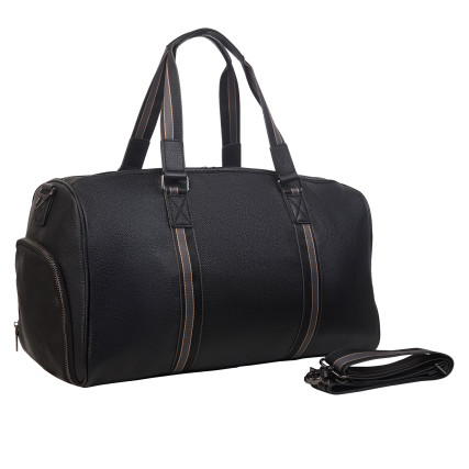 Кожаная дорожная сумка Buffalo Bags черная M4014A – Фото 2