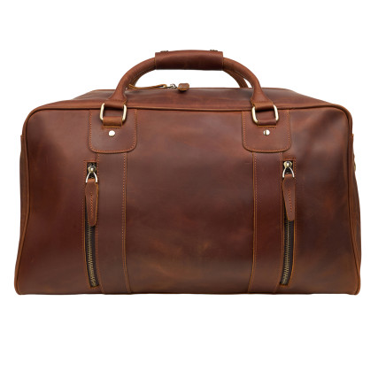 Кожаная дорожная сумка Buffalo Bags коричневая M4052C – Фото 4