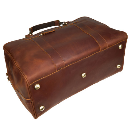 Кожаная дорожная сумка Buffalo Bags коричневая M4052C – Фото 5