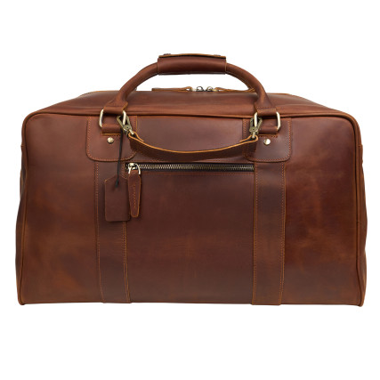Кожаная дорожная сумка Buffalo Bags коричневая M4052C – Фото 1