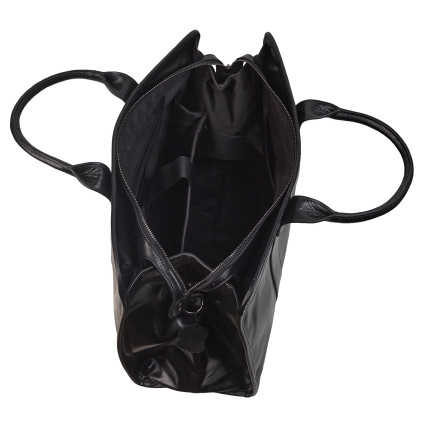 Кожаная дорожная сумка саквояж Buffalo Bags черная M8566A – Фото 6