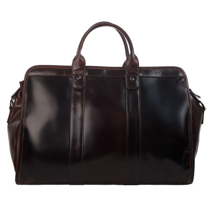 Кожаная дорожная сумка саквояж Buffalo Bags коричневая M8566C – Фото 4