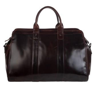 Кожаная дорожная сумка саквояж Buffalo Bags коричневая M8566C