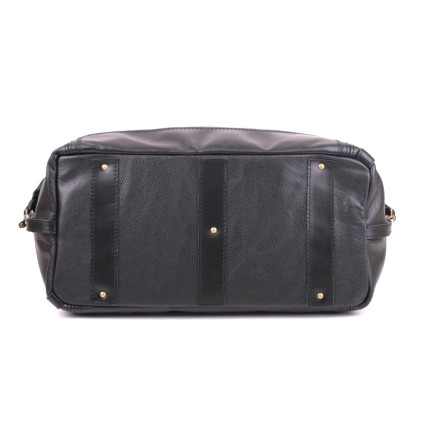 Черная кожаная дорожная сумка саквояж Sak-004black – Фото 10