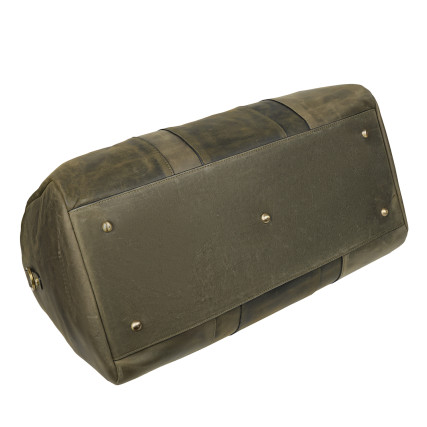 Кожаная винтажная дорожная сумка Tony Bellucci зеленая 5146-05 – Фото 5