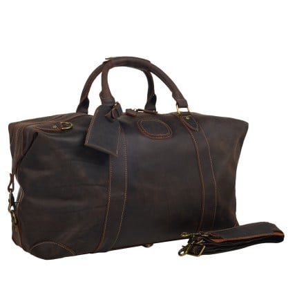 Сумка дорожная кожаная Buffalo Bags коричневая M2121R – Фото 2