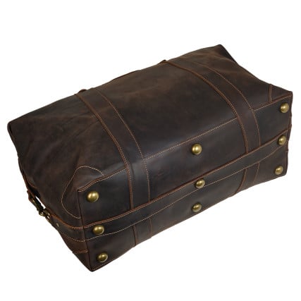 Сумка дорожная кожаная Buffalo Bags коричневая M2121R – Фото 5