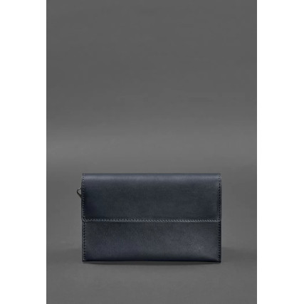 Кожаный мужской клатч 3.0 синий краст BN-KLATCH-3-navy-blue – Фото 2