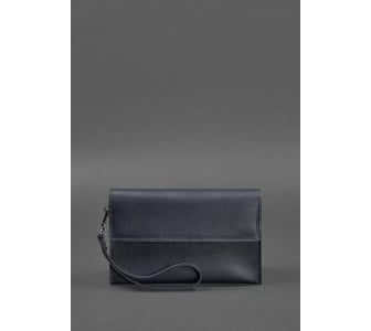 Кожаный мужской клатч 3.0 синий краст BN-KLATCH-3-navy-blue Кожаный мужской клатч 3.0 синий краст BN-KLATCH-3-navy-blue