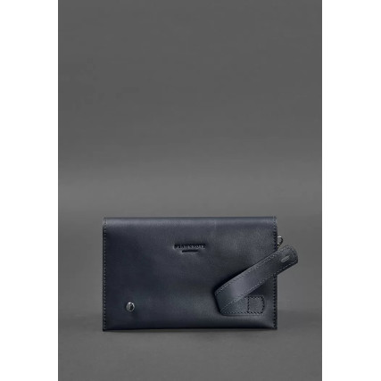 Кожаный мужской клатч 3.0 синий краст BN-KLATCH-3-navy-blue – Фото 5