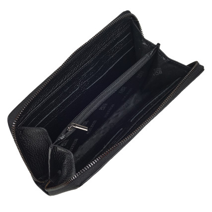 Мужской кожаный клатч BOND черный 866-902 лазер – Фото 3