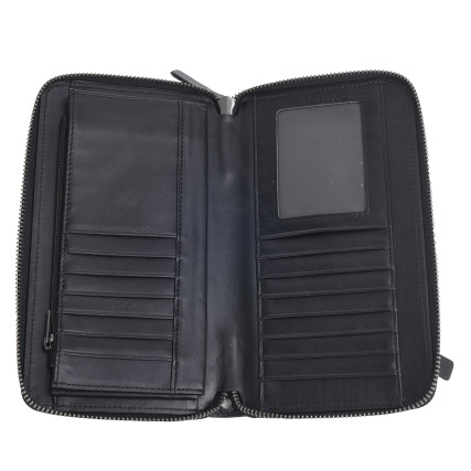 Мужской кожаный клатч Buffalo Bags черный M1032A – Фото 7