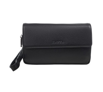 Мужской кожаный клатч Karya черный 0202-45
