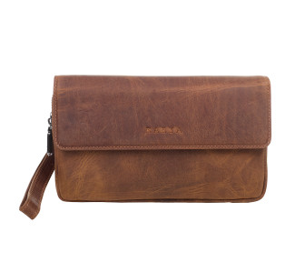 Мужской кожаный клатч Karya рыжий 0202-32