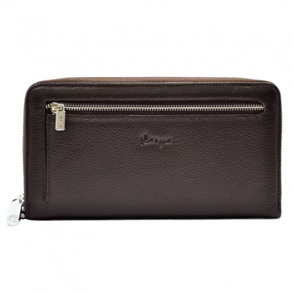 Мужской кожаный коричневый клатч Karya – Фото 3