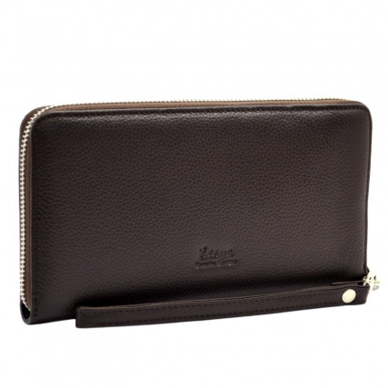 Мужской кожаный коричневый клатч Karya – Фото 1