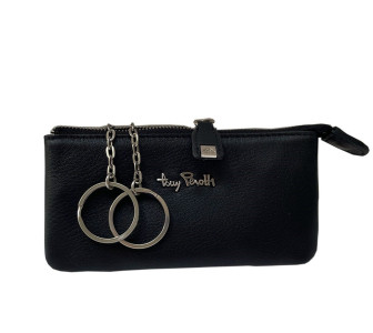 Кожаная ключница TONY PEROTTI черная Contatto 3350 nero