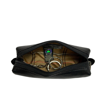 Кожаная ключница TONY PEROTTI черная Italico 3297 nero – Фото 3