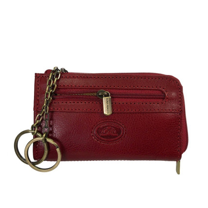 Кожаная ключница TONY PEROTTI красная Italico 1941L rosso – Фото 6