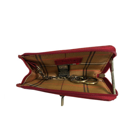 Кожаная ключница TONY PEROTTI красная Italico 1941L rosso – Фото 7