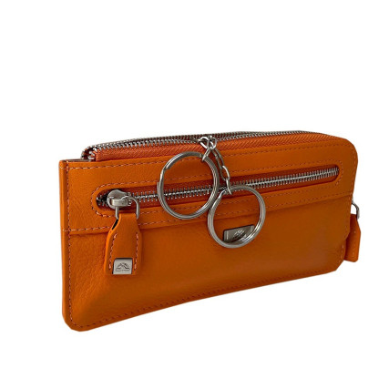 Кожаная ключница TONY PEROTTI оранжевая Contatto 2376 arancio – Фото 5