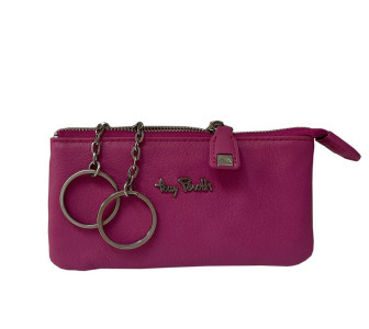 Кожаная ключница TONY PEROTTI розовая Contatto 3350 dalia