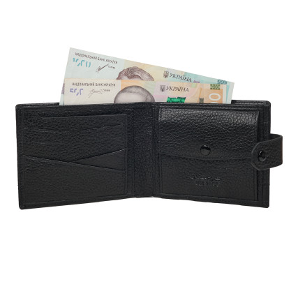 Кожаный кошелек Karya черный 0478-45 – Фото 4