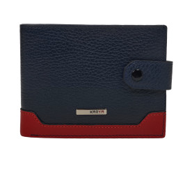 Кожаный кошелек Karya синий 0478-44