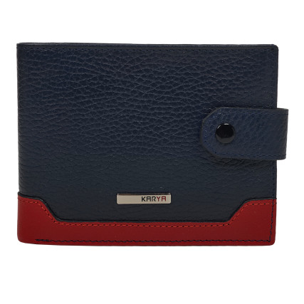 Кожаный кошелек Karya синий 0478-44 – Фото 1