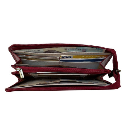 Кожаный кошелек TONY PEROTTI красный Italico 2596 rosso – Фото 3