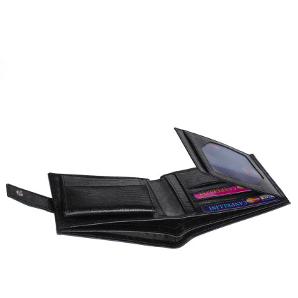 Кожаный мужской кошелек Canpellini черный 1106-8 – Фото 3