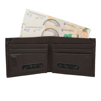 Кожаный мужской кошелек Karya коричневый 0987-39 – Фото 3