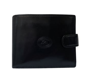 Кожаный мужской кошелек TONY PEROTTI черный Italico 3341A-Q nero
