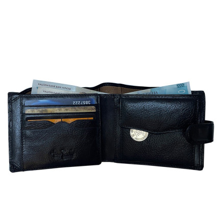 Кожаный мужской кошелек TONY PEROTTI черный Italico 3341A-Q nero – Фото 5