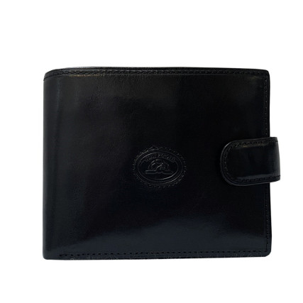 Кожаный мужской кошелек TONY PEROTTI черный Italico 3341A-Q nero – Фото 1