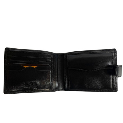 Кожаный мужской кошелек TONY PEROTTI черный Italico 534A-Z nero – Фото 3